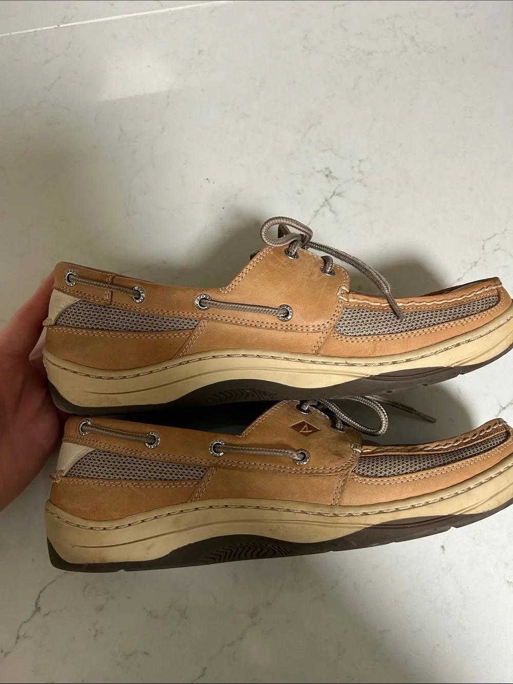 Sperry Men’s Tan Leather Deck Boat Shoes